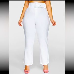 Brand new // Size 2 (Fashion to Figure) Colleen white belted trouser pants